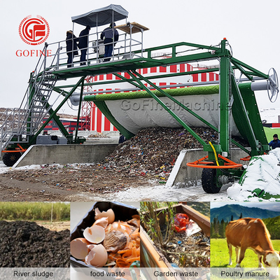 Linia produkcyjna nawozów organicznych z odpadami spożywczymi z maszyną do kompostowania i recyklingu